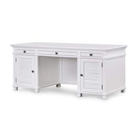 West Beach Hamptons Desk White W/ Shutter Doors