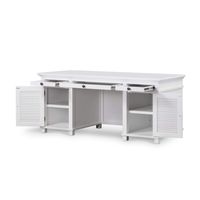 West Beach Hamptons Desk White W/ Shutter Doors