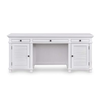 West Beach Hamptons Desk White W/ Shutter Doors