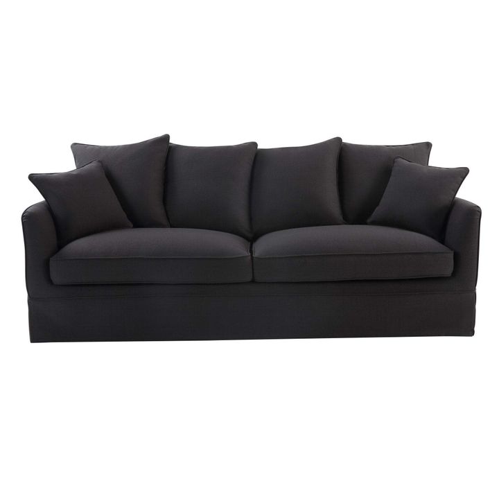 Slip Cover Only - Noosa Hamptons 3 Seat Sofa Charcoal