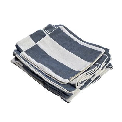 Slip Cover Only - Noosa Hamptons 2 Seat Sofa Denim/Cream Stripe