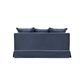 2 Seat Slip Cover - Noosa Navy with White Piping
