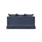 Slip Cover Only - Noosa Hamptons 2 Seat Sofa Navy W/White Piping