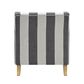 Bondi Grey & Cream Stripe Armchair