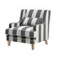 Bondi Grey & Cream Stripe Armchair