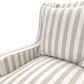 Bondi 3 Seat Sofa Natural Stripe with White Piping