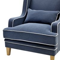 Bondi Hamptons Armchair Navy W/White Piping