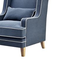 Bondi Hamptons Armchair Navy W/White Piping