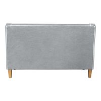 Bondi Hamptons 2 Seat Sofa Grey W/White Piping