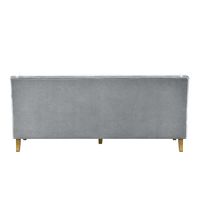 Bondi Hamptons 3 Seat Sofa Grey W/White Piping