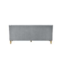 Bondi Hamptons 3 Seat Sofa Grey W/White Piping