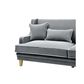 Bondi Hamptons 3 Seat Sofa Grey W/White Piping