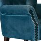 Maurice Velvet Blue Buttoned Armchair
