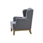 George Buttoned Armchair Grey