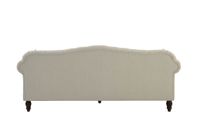 Vaucluse 3 Seat Hamptons Buttoned Sofa Beige Linen Blend