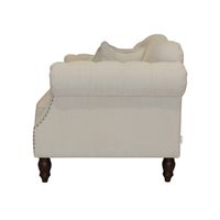 Vaucluse 2 Seat Hamptons Buttoned Sofa Beige Linen Blend