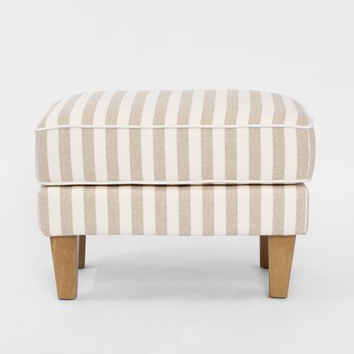 Bondi Hamptons Ottoman Natural Stripe