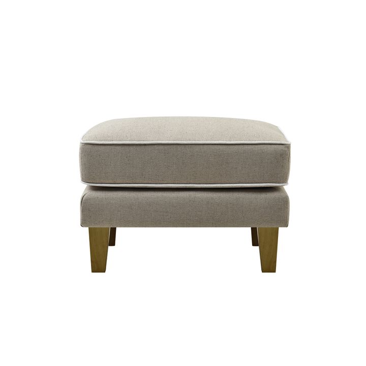 Bondi Hamptons Ottoman Natural Stripe