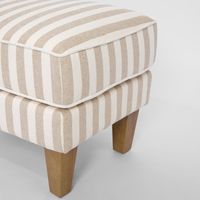 Bondi Hamptons Ottoman Natural Stripe