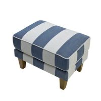 Bondi Hamptons Ottoman Denim/Cream Stripe