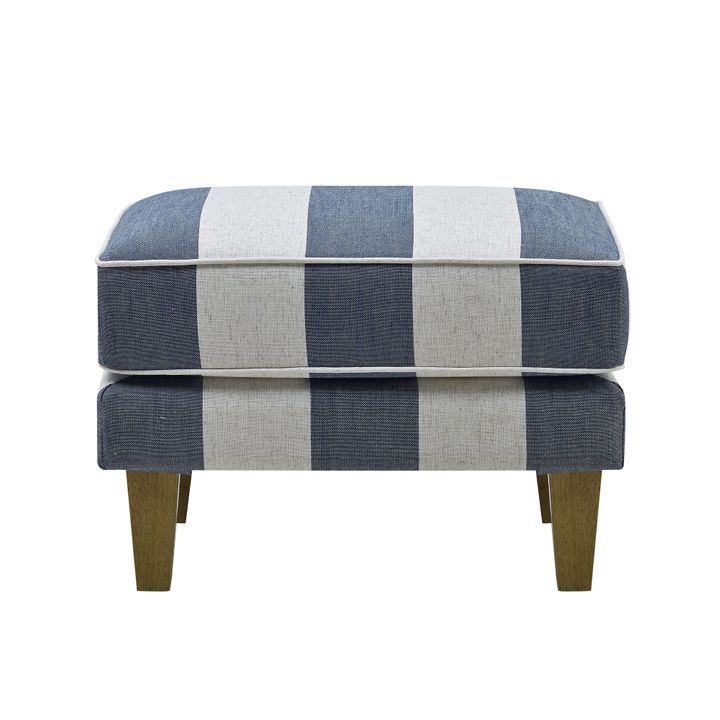 Bondi Ottoman Denim and Cream Stripe