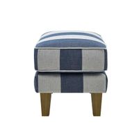 Bondi Hamptons Ottoman Denim/Cream Stripe