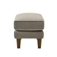 Bondi Hamptons Ottoman Natural W/White Piping