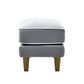 Bondi Hamptons Ottoman Grey W/White Piping