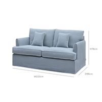 Slip Cover Only - Byron Hamptons 3 Seat Sofa Beach