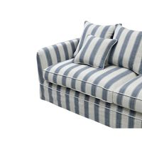 Slip Cover Only - Byron Hamptons 2.5 Seat Sofa Blue Sky