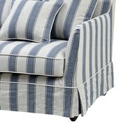 Slip Cover Only - Byron Hamptons 2.5 Seat Sofa Blue Sky