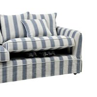 Slip Cover Only - Byron Hamptons 2.5 Seat Sofa Blue Sky