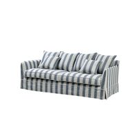 Slip Cover Only - Byron Hamptons 2.5 Seat Sofa Blue Sky