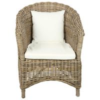 Nova Rattan Chair with Cushion -Outdoor Undercover