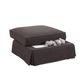 Slip Cover Only - Noosa Hamptons Ottoman Charcoal