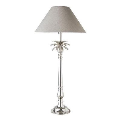 Nickel Pineapple Lamp 40/16 Natural Shade