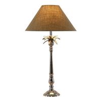 Nickel Pineapple Lamp 40/16 Natural Shade