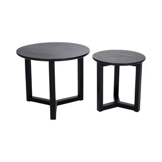 2 Piece Olwen Side Table Set Black