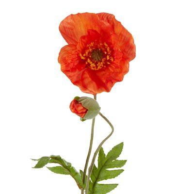 Poppy Stem 68cm Orange