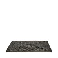 Paume Rattan Square Placemat Black