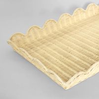 Belle Rattan Scallop Large Tray
