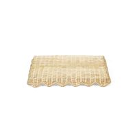 Belle Rattan Scallop Large Tray