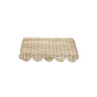 Belle Rattan Scallop Small Tray