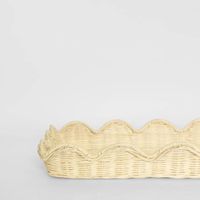 Belle Rattan Scallop Small Tray