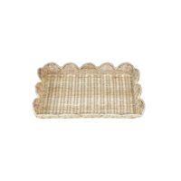 Belle Rattan Scallop Small Tray