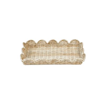 Belle Rattan Scallop Small Tray