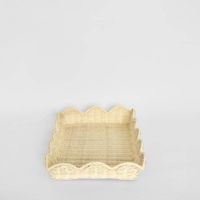 Belle Rattan Scallop Small Tray