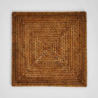 Paume Rattan Square Placemat Antique Brown