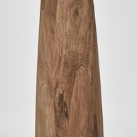 Samson Wood Floor Lamp Saddle Base with Natural Shade