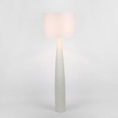 Samson Floor Lamp Base White with Shade White